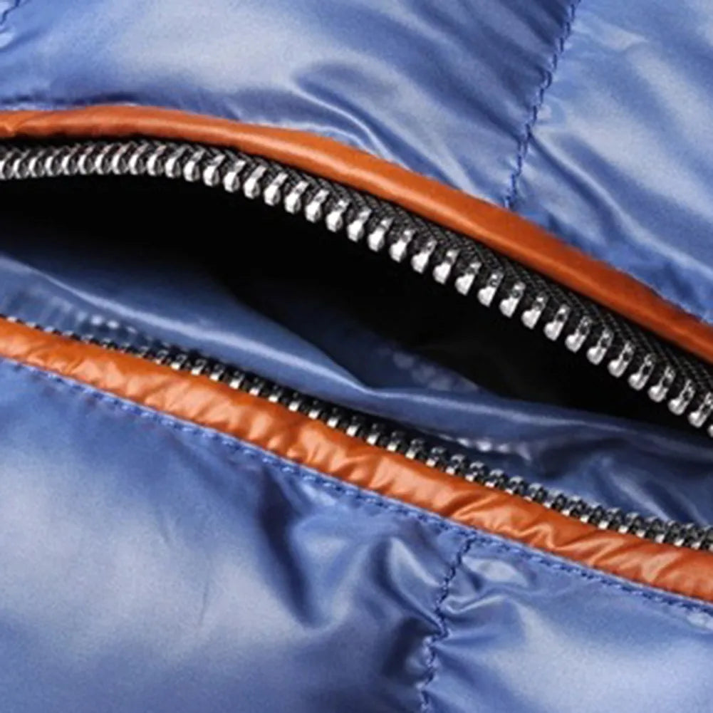 HOT SALES!!!New Arrival Winter Men Solid Color Hooded Long Sleeve Zip Up Pocket Down Jacket Quilted Coat Wholesale Dropshipping