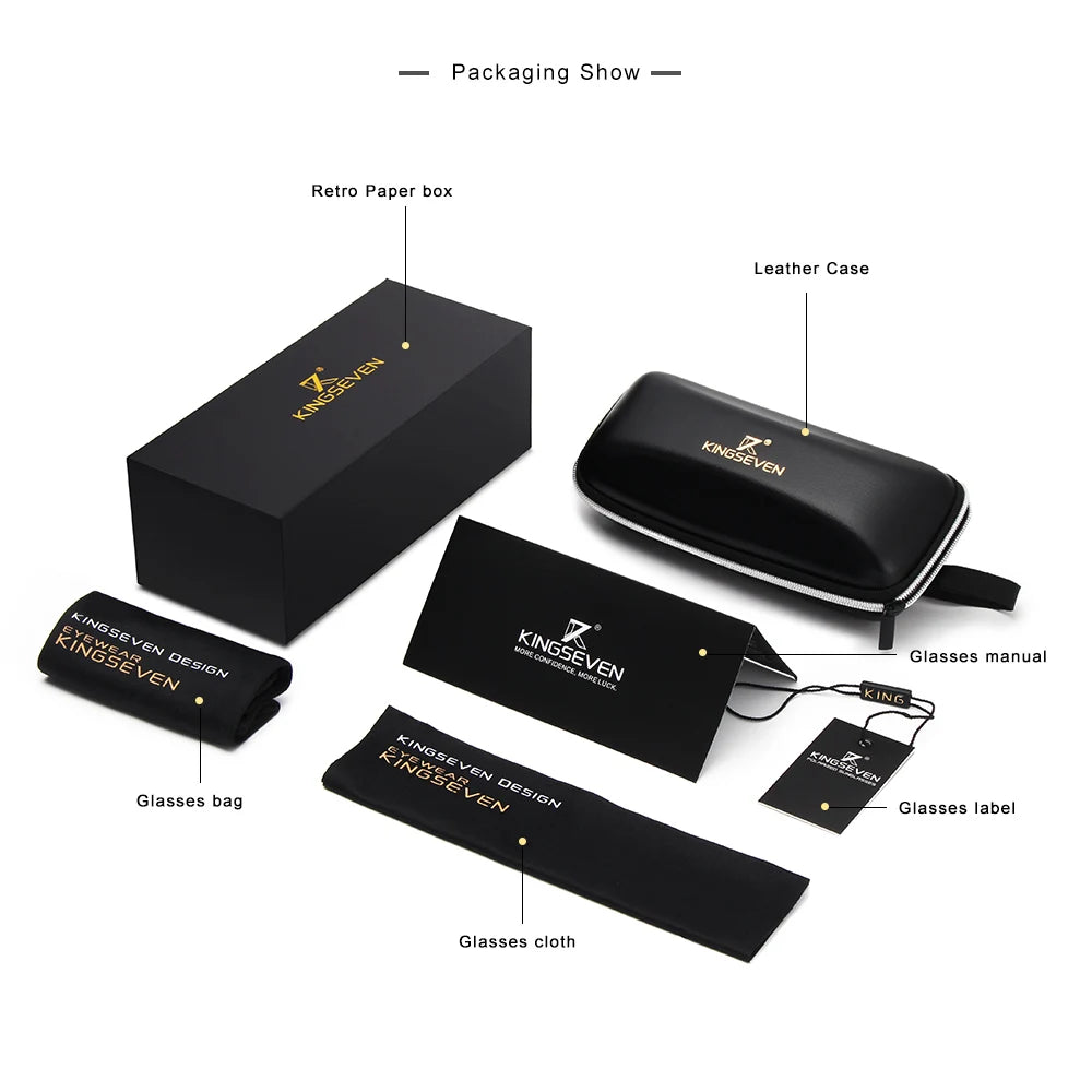 KINGSEVEN 2023 Round Sun glasses Female Retro Reflective Sunglasses Men Polarized Eyewear Oculos De Sol gafas UV400 Protection