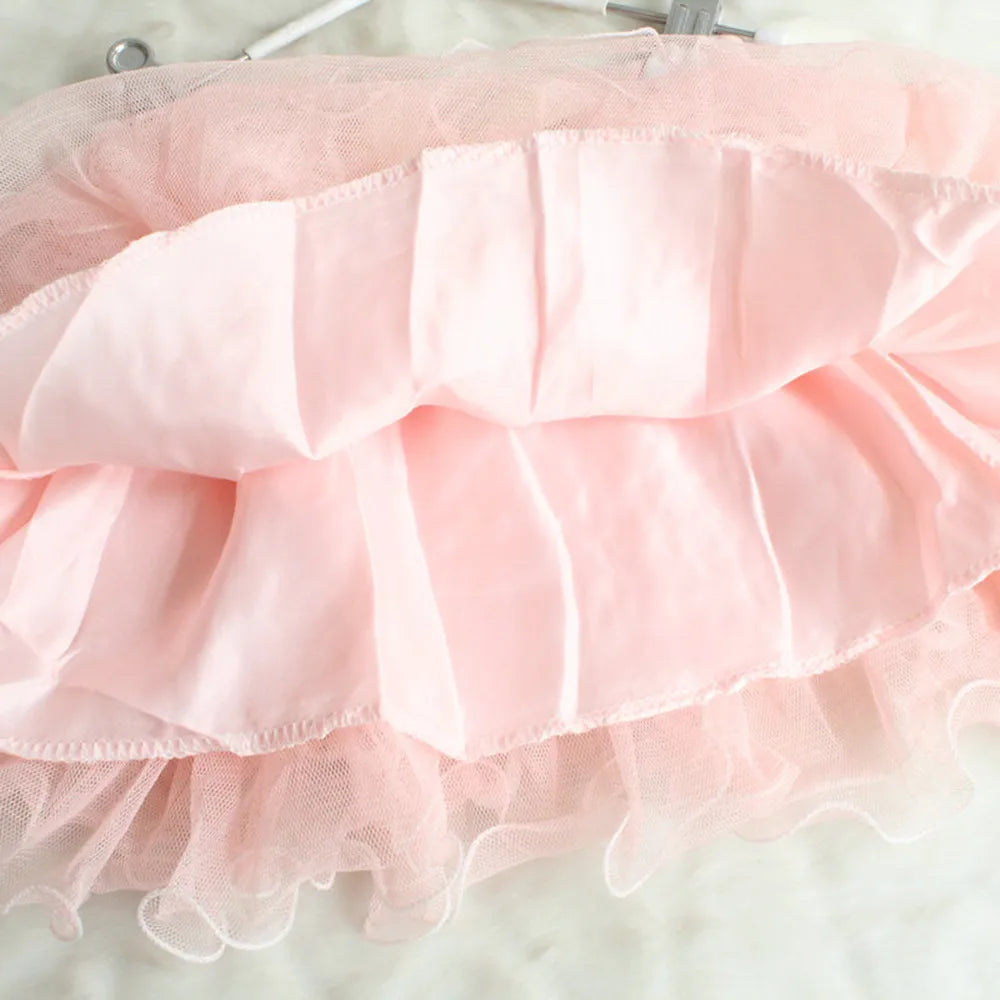 Girls Long Sleeve lace princess Party Pageant Rose flower Dresses YF006