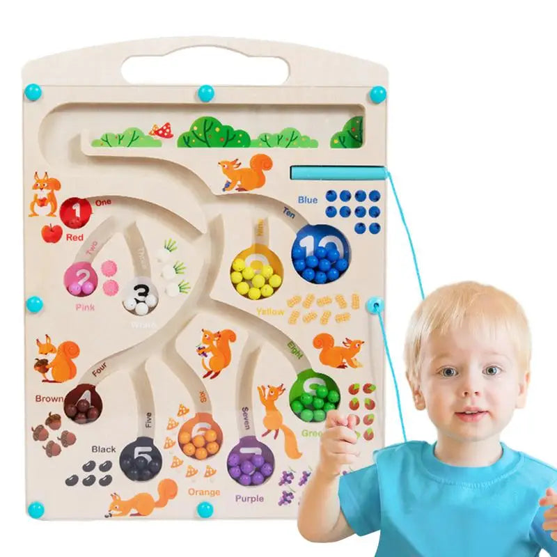 Magnetic Maze Board Fine Motor Skills Toys Montessori Puzzle Color Sorting Game Magnetic Maze Board For Color Matching Learning