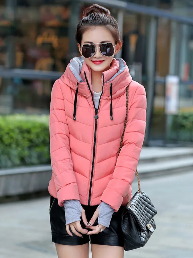 Cheap wholesale 2018 new winter Hot selling women's fashion casual warm jacket female bisic coats T1192