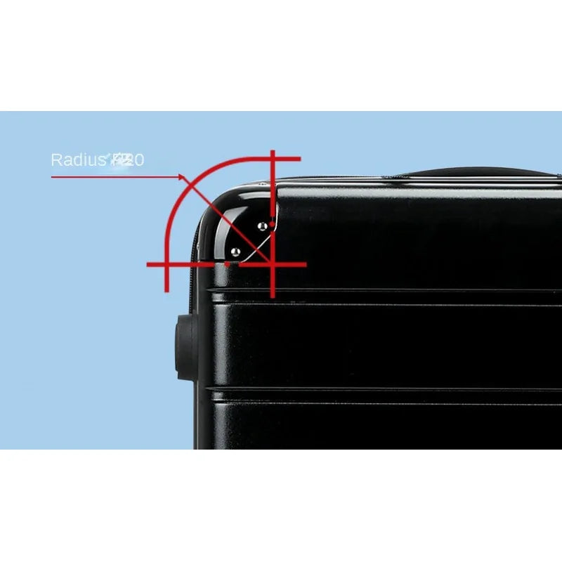 Boarding bag durable aluminum suitcase Luggage Trolley Mute Universal Wheel 20-Inch Student Password Business Boarding Luggage