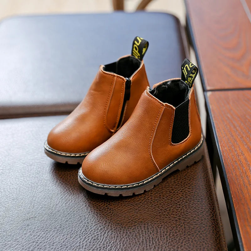 Retro Children's Riding Boots 2023 Spring Autumn Ankle Boots Fashion Kids Girls Casual Shoes Top Quality Boys Baby Leather Boots