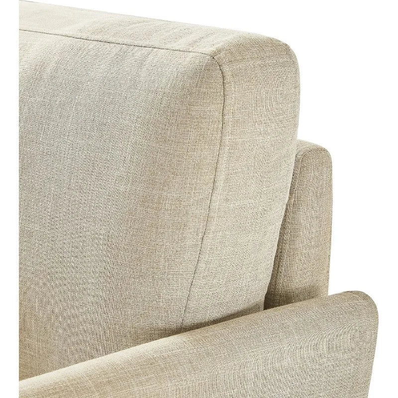 Sofas & Couches Jackie Loveseat Sofa / Easy, Tool-Free Assembly, Beige Living Room Furniture