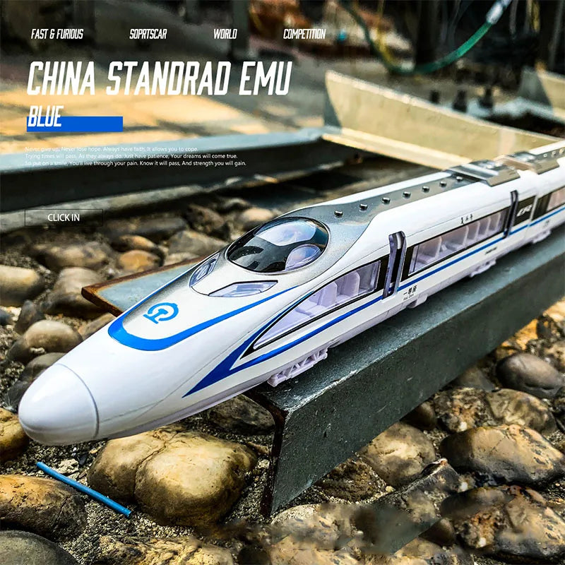 New Simulation Alloy Metal High Speed Rail Diecast Train Toy Model Educational Toys Boys Children Collection Gift