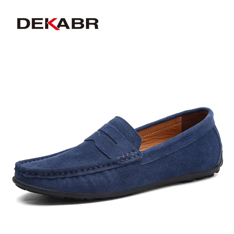 DEKABR Brand Spring Summer Hot Sell Moccasins Men Loafers High Quality Genuine Leather Shoes Men Flats Lightweight Driving Shoes