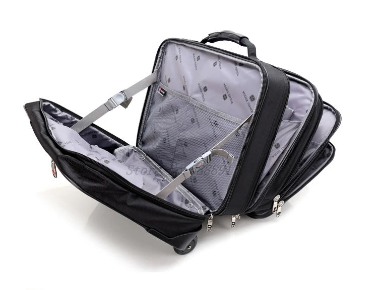 Business Suitcase Men's Trolley Case Oxford Cloth Small Lightweight Luggage Female 18 Inch Computer Boarding Suitcases Travel