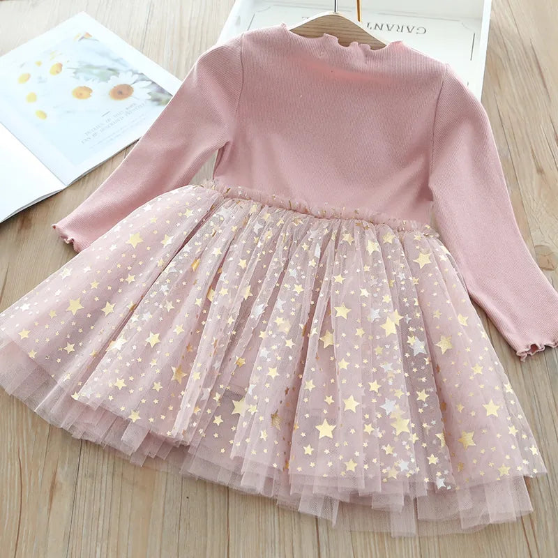 Unicorn Princess Dress 2022 Autumn Toddler Kids Dresses For Girls Children Birthday Party Halloween Christmas Costume 2 to 7 Y