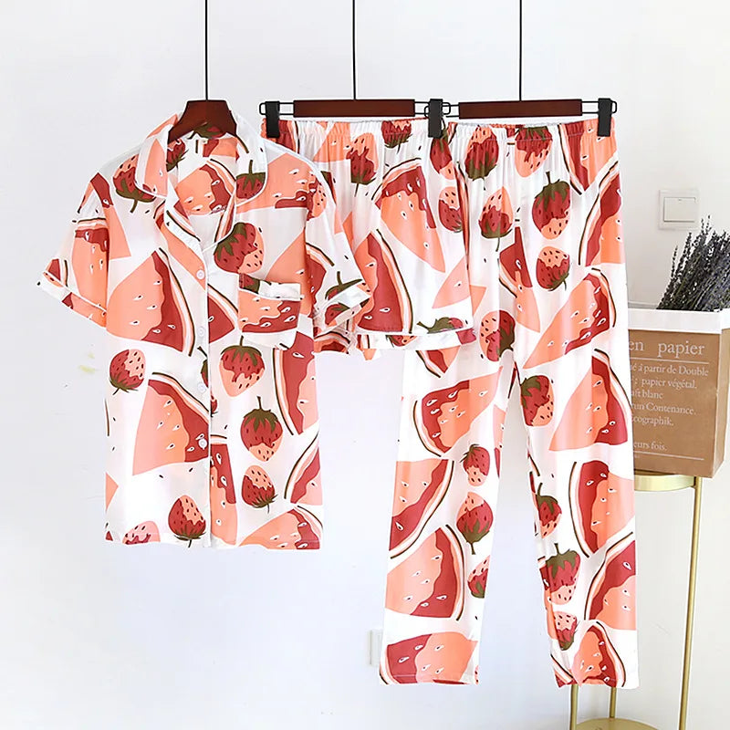 2024 New Pyjamas For Women's Spring And Summer 100%Viscose Home Clothes Pajama shorts women Nightwear Female Set Woman 2 Pieces