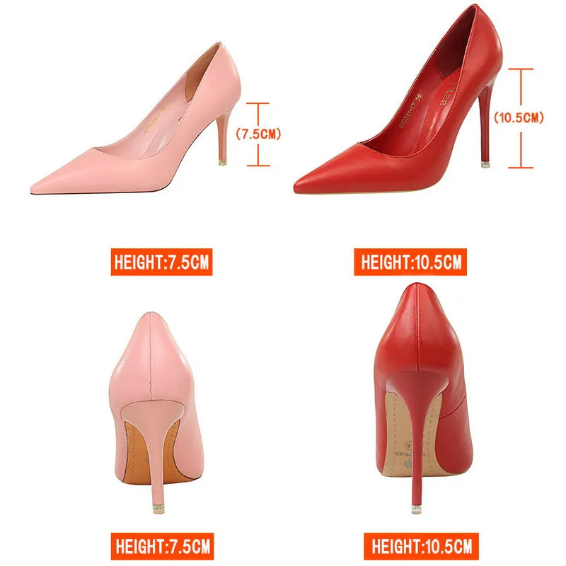 BIGTREE Shoes Women Pumps Fashion High Heels Shoes Black Pink White Shoes Women Wedding Shoes Ladies Stiletto Women Heels 2023