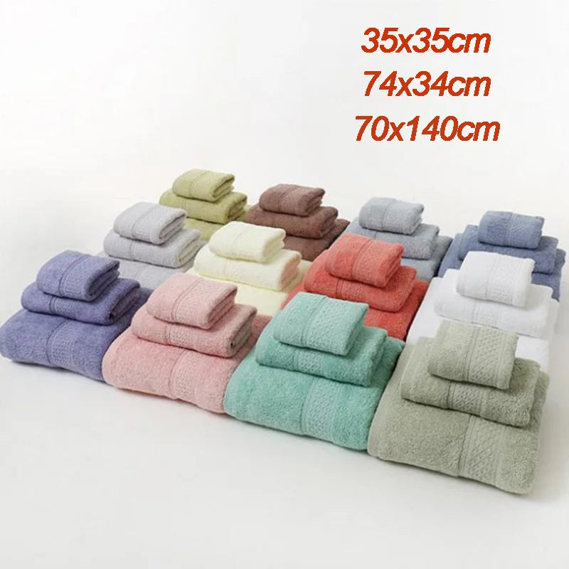 Japanese Pure Cotton Super Absorbent Large Towel Face/Bath Towel Thick Soft Bathroom Towels Comfortable Beach Towels 17Colors