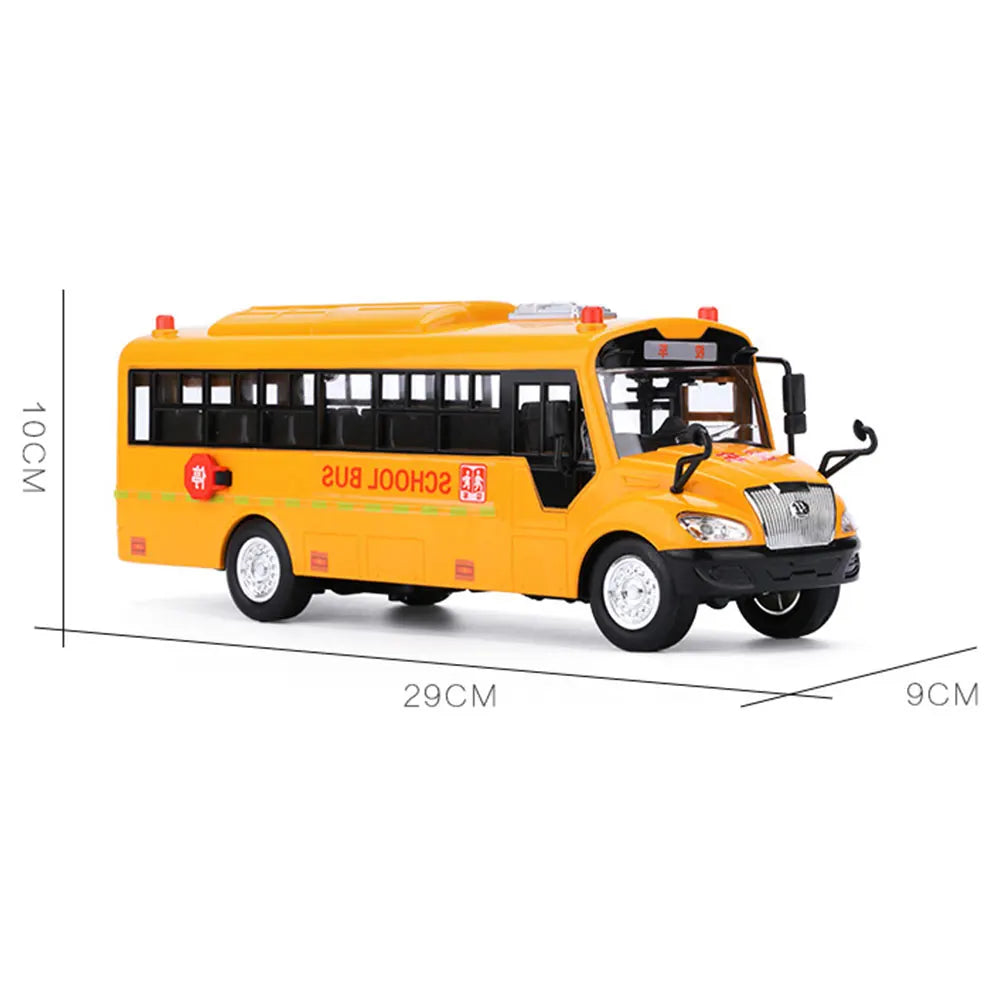 Simulation Inertial School Bus Toys School Car Model Lighting Car Toys for Kids Educational Interactive Toys