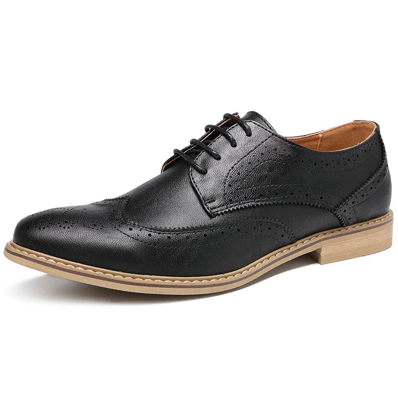 Oxford Shoes Men Brogues Shoes Lace-Up Bullock Business Wedding Dress Shoes Male Formal Shoes 56