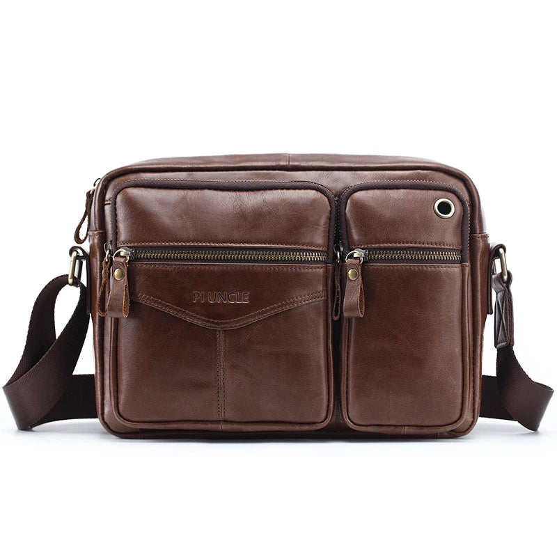 New 2022 Men Genuine Leather Shoulder Bag Casual Leather Men's Pad Messenger Bag Male Business Crossbody Bag Hot Handbag for Men