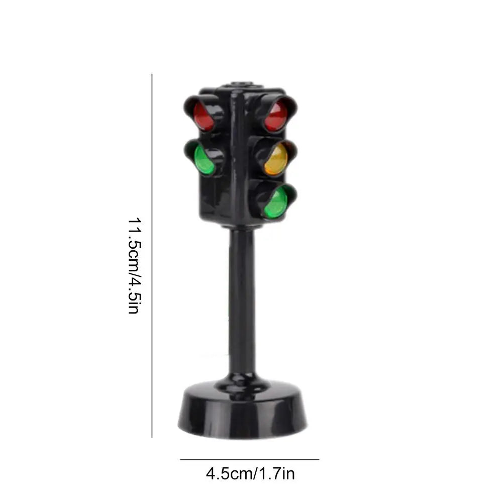 Kids Traffic Toys Light Traffic Enforcement Camera Toy Mini Traffic Signs Road Light Block Sound LED Safety Education Tools