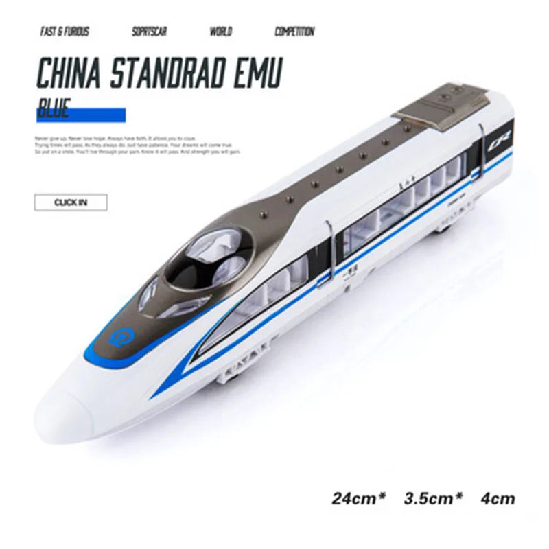 New Simulation Alloy Metal High Speed Rail Diecast Train Toy Model Educational Toys Boys Children Collection Gift