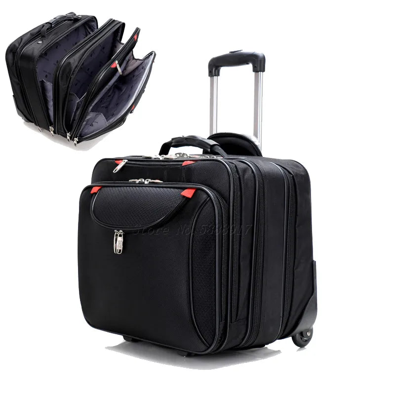 Business Suitcase Men's Trolley Case Oxford Cloth Small Lightweight Luggage Female 18 Inch Computer Boarding Suitcases Travel