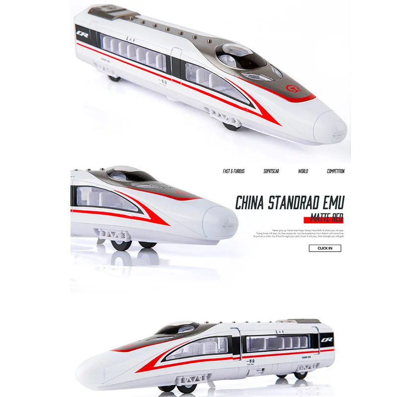 New Simulation Alloy Metal High Speed Rail Diecast Train Toy Model Educational Toys Boys Children Collection Gift