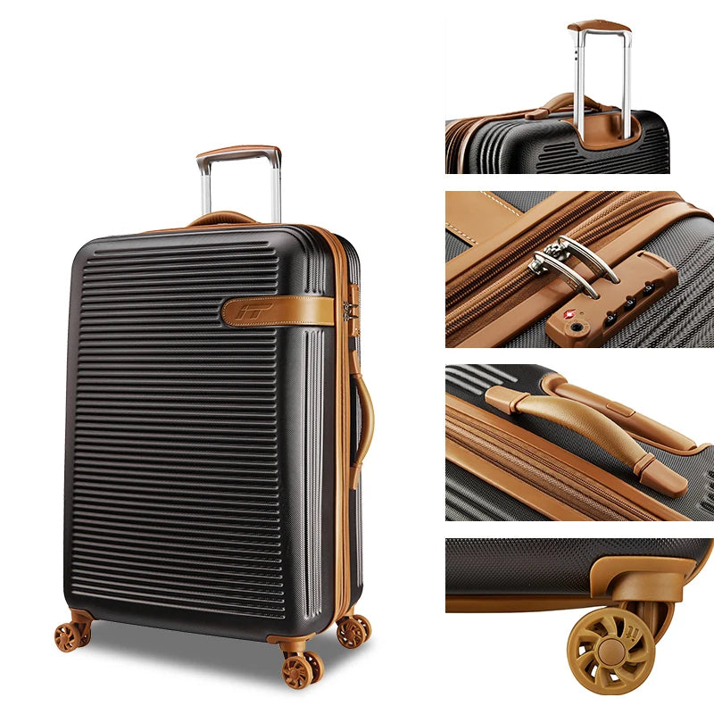 British rolling luggage new 19/25/29 inch trolley bag zipper scratch-resistant suitcase wear-resistant boarding brand suitcase