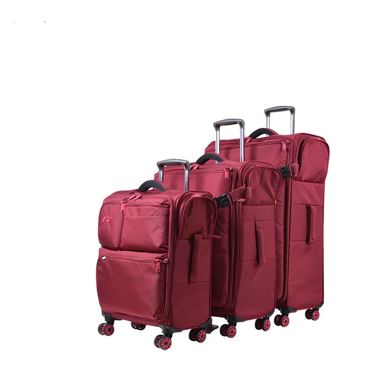 Oxford Trolley case, suitcase,20-inch for male and female Boarding box,Password Luggage, Zipper Universal wheel valise