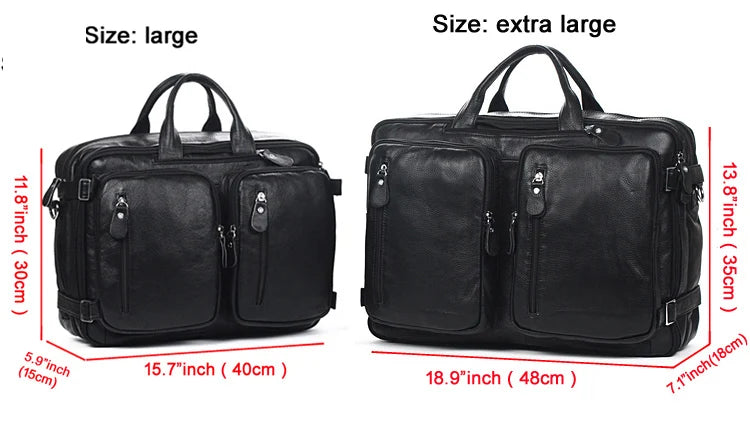 Fashion Multi-Function Full Grain Genuine Leather Travel Bag Men's Leather Luggage Travel Bag Duffle Bag Large Tote Weekend Bag