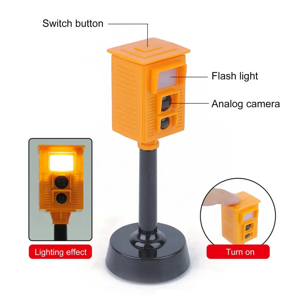 Kids Traffic Toys Light Traffic Enforcement Camera Toy Mini Traffic Signs Road Light Block Sound LED Safety Education Tools