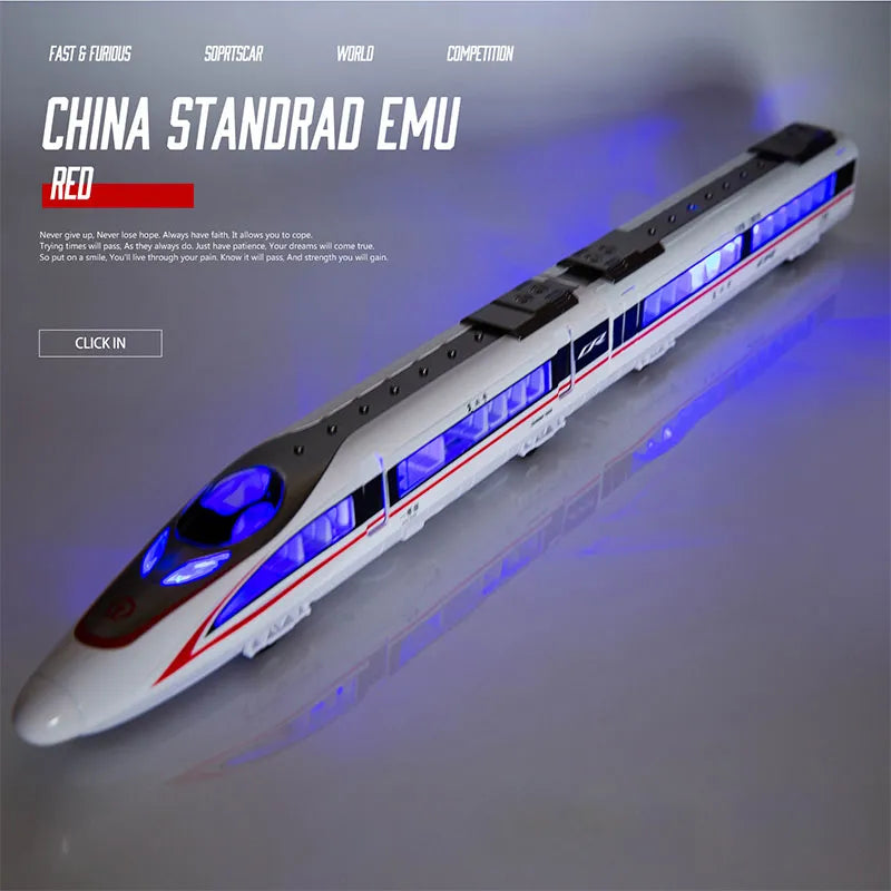 New Simulation Alloy Metal High Speed Rail Diecast Train Toy Model Educational Toys Boys Children Collection Gift