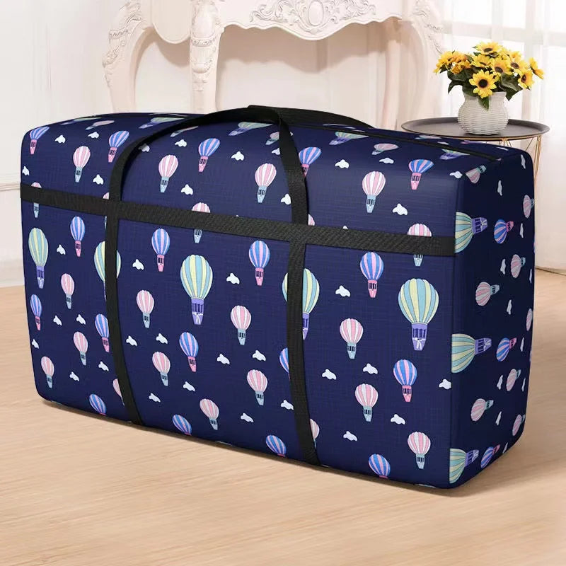 Waterproof Foldable Luggage Bag Travel Clothes Storage Bags Zipper Thickened Moisture Proof Moving Packing Portable Duffle Bag