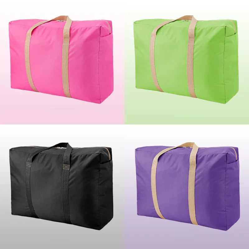 Thicken Portable Travel Clothes Storage Bags Zipper Waterproof Designer Luggage Bag Moving House Hand Bag Moisture Proof Package