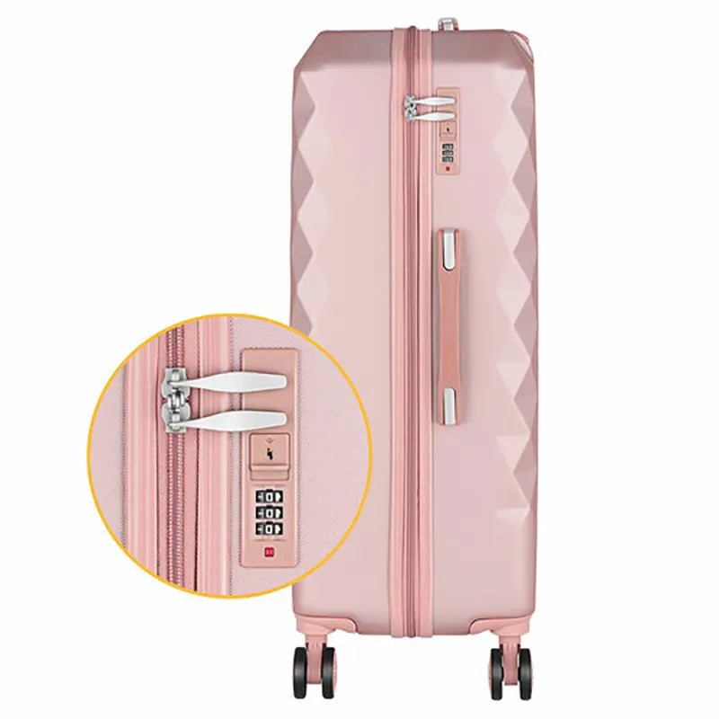 3pcs Pink Travel Suitcases Women 12kg Board Bag Carry-on Suitcase Suitcase Luggage 20"24"28" Maletas Travel Suitcase