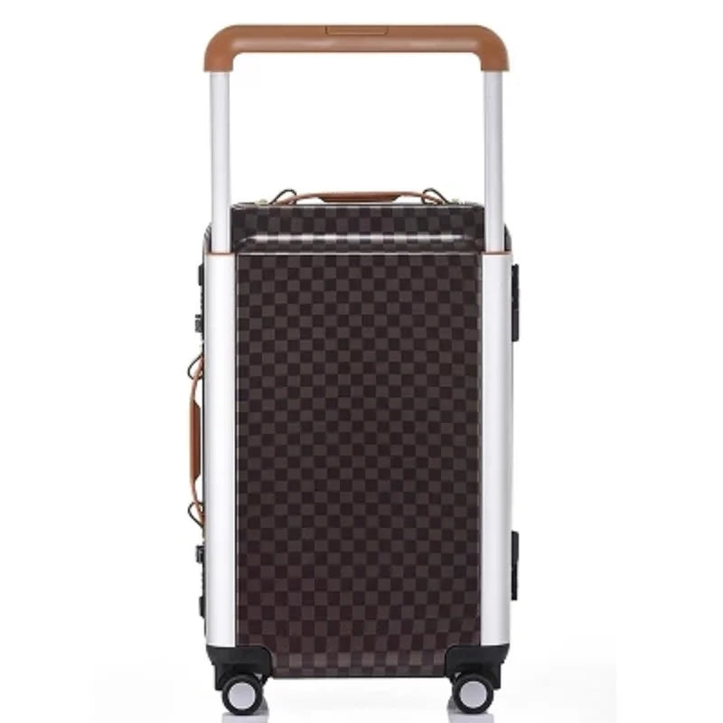 20 Inch Aluminum Frame Rolling Luggage Trolley Case Men And Women Fashion High Capacity Travel Suitcase High-quality Cabin