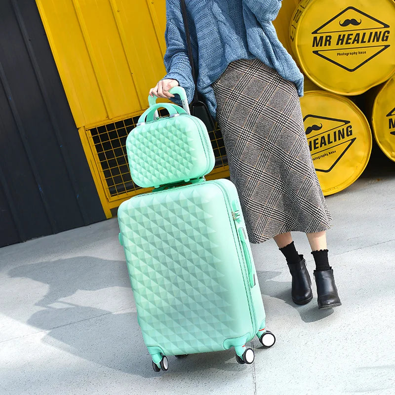 20/22/24/26/28 inch travel suitcase on wheels trolley luggage Women cabin rolling luggage set carry ons suitcase case fahsion