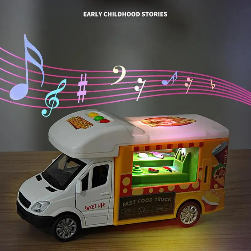 Ice Cream Car Modle Pretend Play Toys Cart House Brain Activity Early Education Game Kids Montessori Toy Childrens Birthday Gift