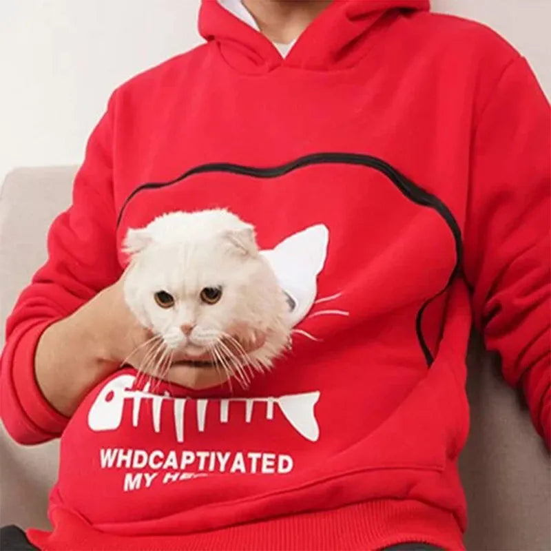 Sweatshirt Cat Lovers Hoodie Kangaroo Dog Pet Paw Dropshipping Pullovers Cuddle Pouch Sweatshirt Pocket Animal Ear Hooded Plus