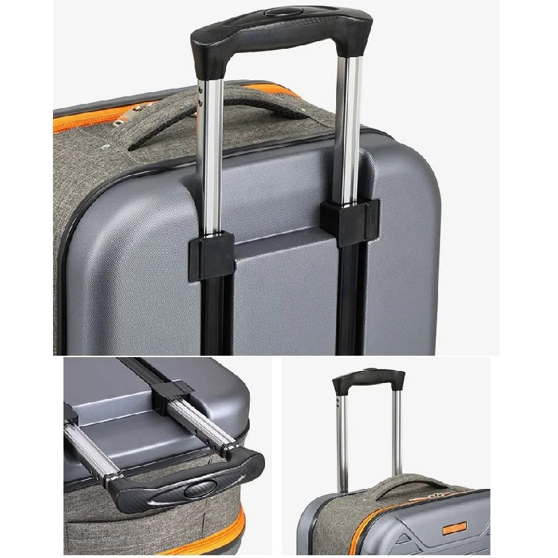 20/24/28 Inch Foldable Storage Rolling Luggage Sets PC Suitcase Multi-functional Travel Bag Ultra Light Cabin Case Check-in Box