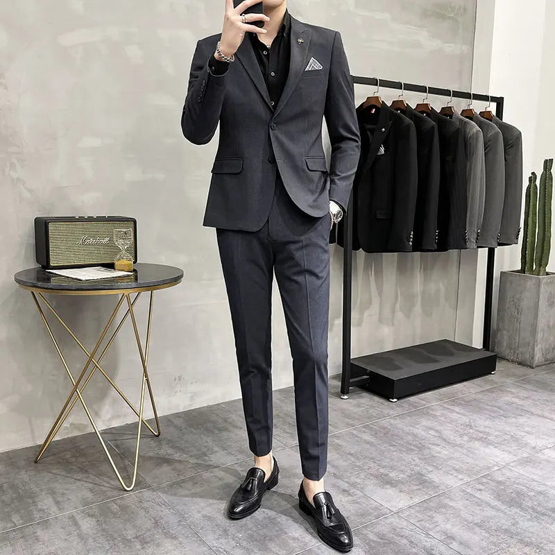 29 Color Blazer Pants Formal Business Office Mens Casual Suit Groom wedding dress party stage performance tuxedo Jacket Trousers