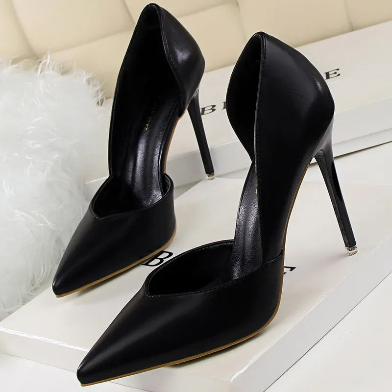 BIGTREE Shoes Women Pumps Fashion High Heels Shoes Black Pink White Shoes Women Wedding Shoes Ladies Stiletto Women Heels 2023