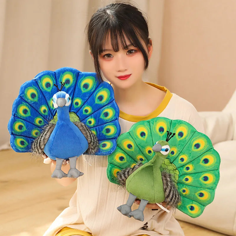 1pc 25*30CM Cute Simulation Peacock Plush Toys Kawaii Dolls Stuffed Soft Animal Peahen Toy Lovely Home Birthday Decor Gifts