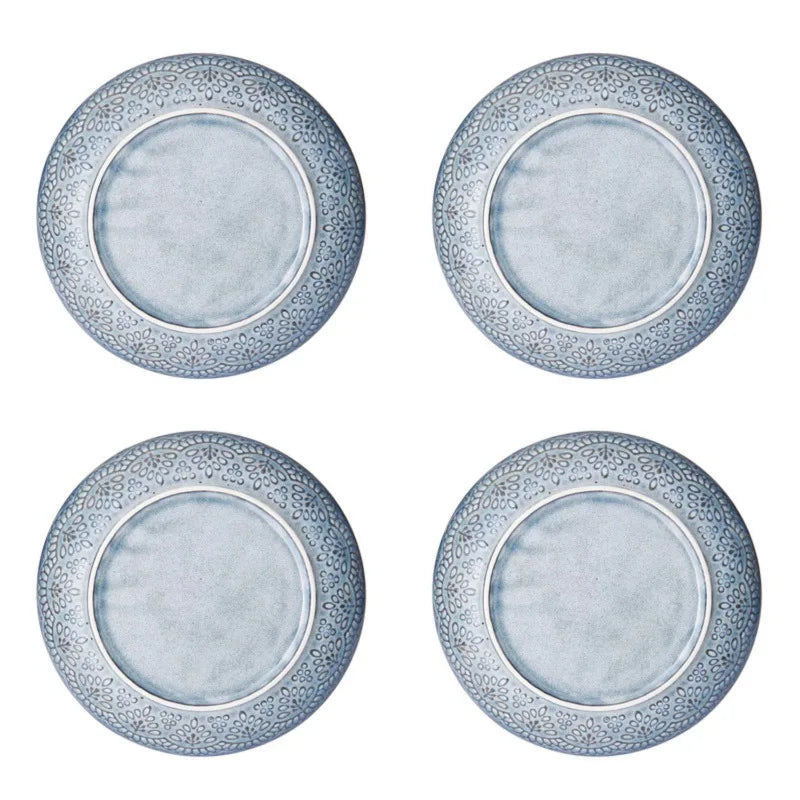 Gabriela Blue Stoneware 16-Piece Dinnerware Set