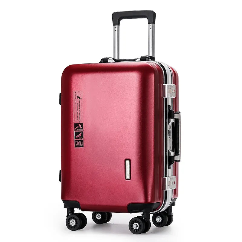 2023 Trolley Case Female Suitcase Wheels Boarding Students Korean Version of the Suitcases Male Aluminium Frame Luggage