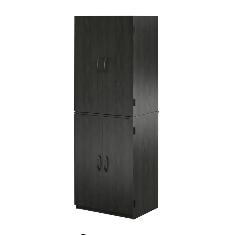 Mainstays 4-Door 5' Storage Cabinet, Black Oak, Home/Storage & Organization/Storage Furniture