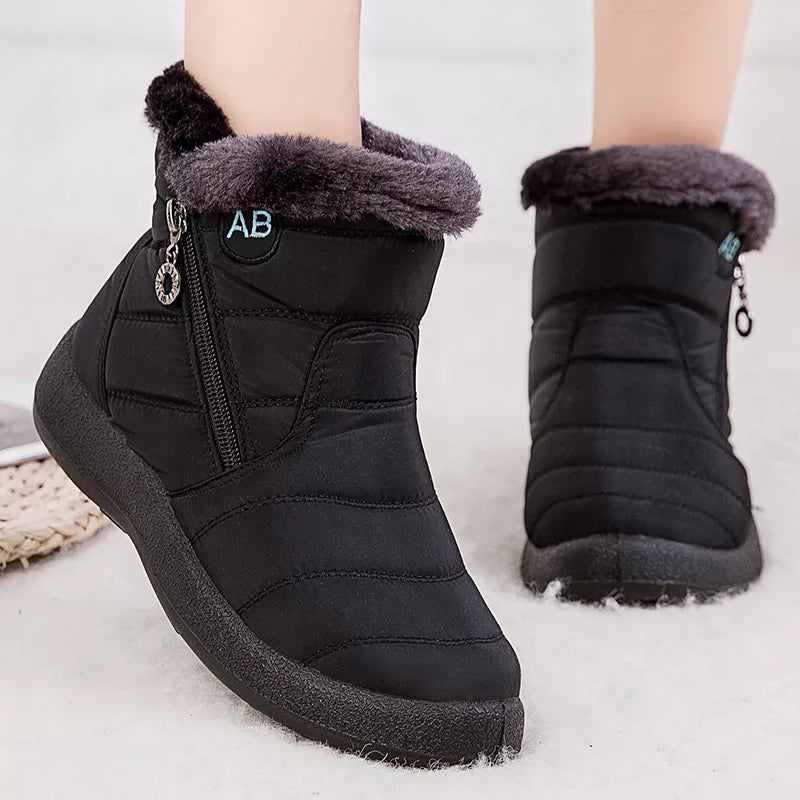 Women Boots Watarproof Ankle Boots For Winter Shoes Women Keep Warm Snow Botines Female 2022 Luxury Zipper Winter Botas Mujer