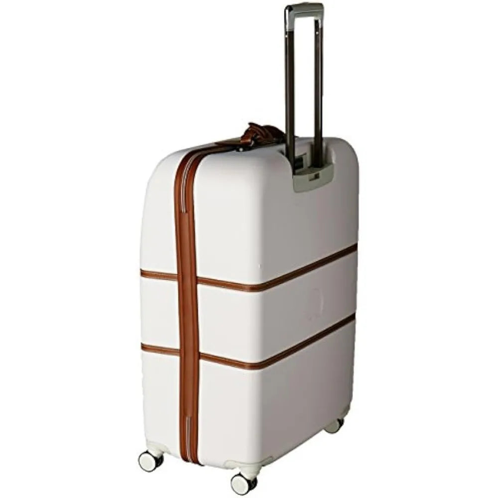 Travel Bags With Wheels Free Shipping Checked-Large 28 Inch Chatelet Hard+ Hardside Luggage With Spinner Wheels Champagne White