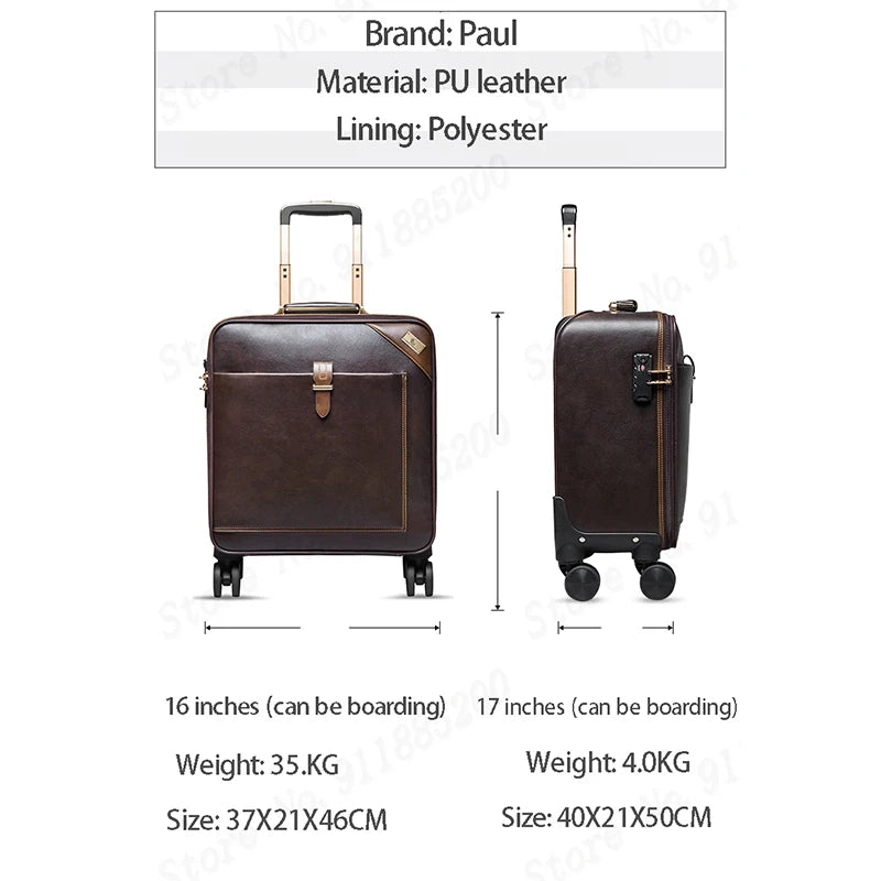 2023 new fashion luggage trolley case male mute universal wheel 16 inch suitcase business boarding case female 17 inch suitcase