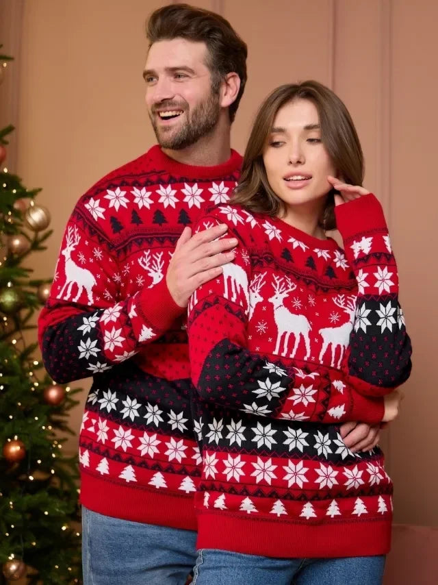 2023 Winter New Popular Christmas Men's and Women's Long Sleeve Couple Clothing