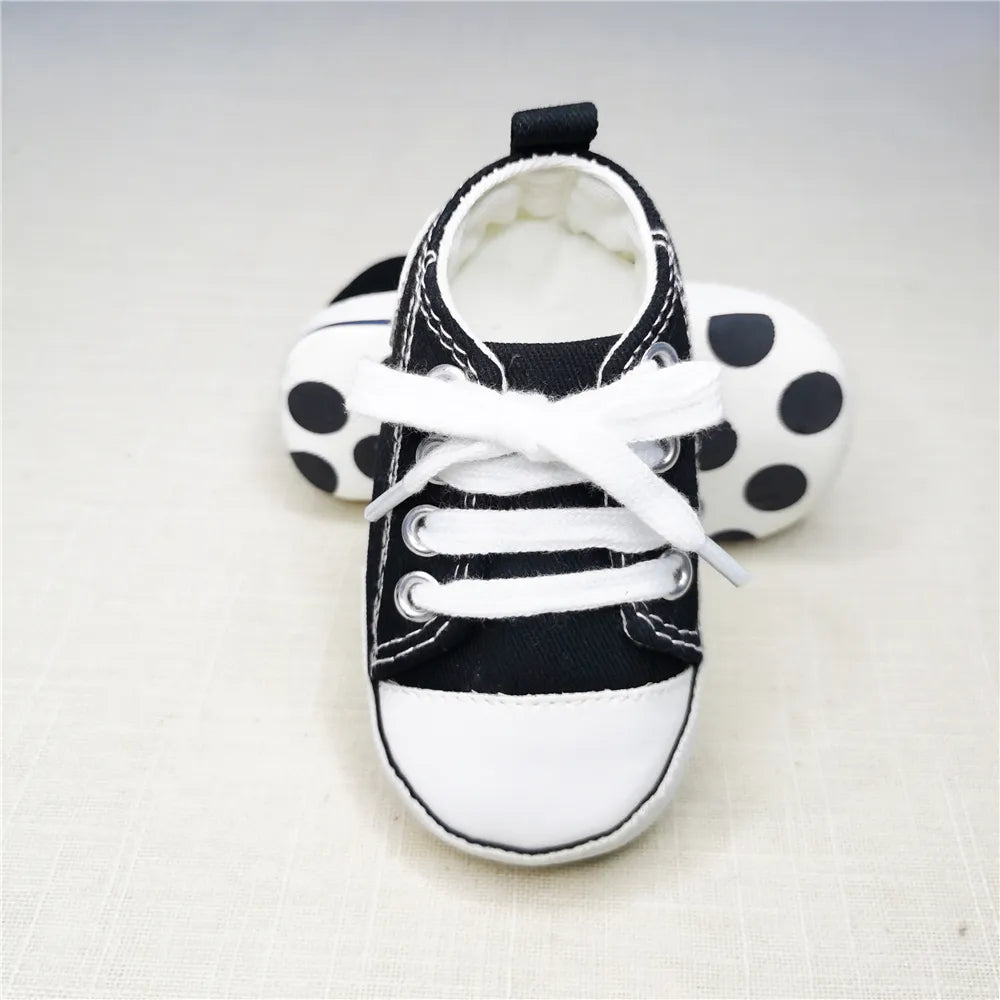 Baby Canvas Classic Sneakers Newborn Print Star Sports Baby Boys Girls First Walkers Shoes Infant Toddler Anti-slip Baby Shoes