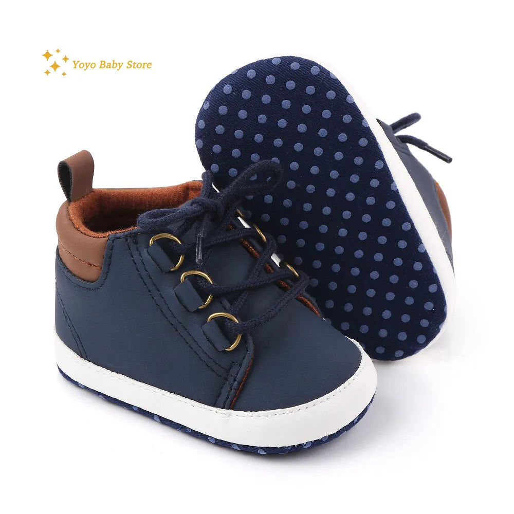 Shoes Baby Boy Newborn Infant Toddler Casual Comfor Cotton Sole Anti-slip PU Leather First Walkers Crawl Crib Moccasins Shoes