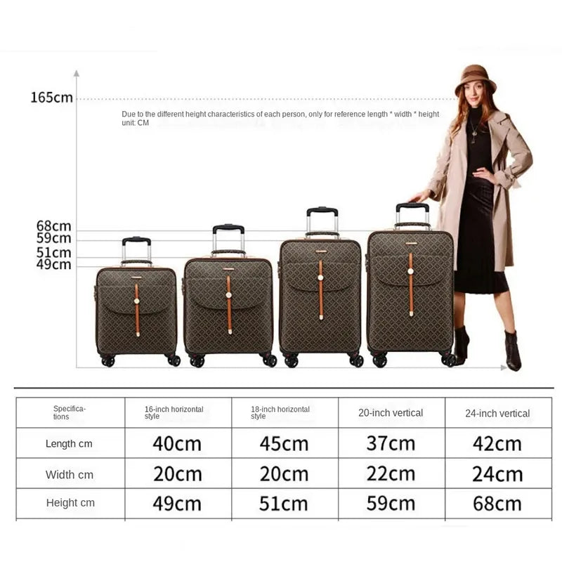 16 inch travel suitcase with makeup bag for women male leather 20 inch carry on business luggage set mala de viagem 캐리어 чемодан