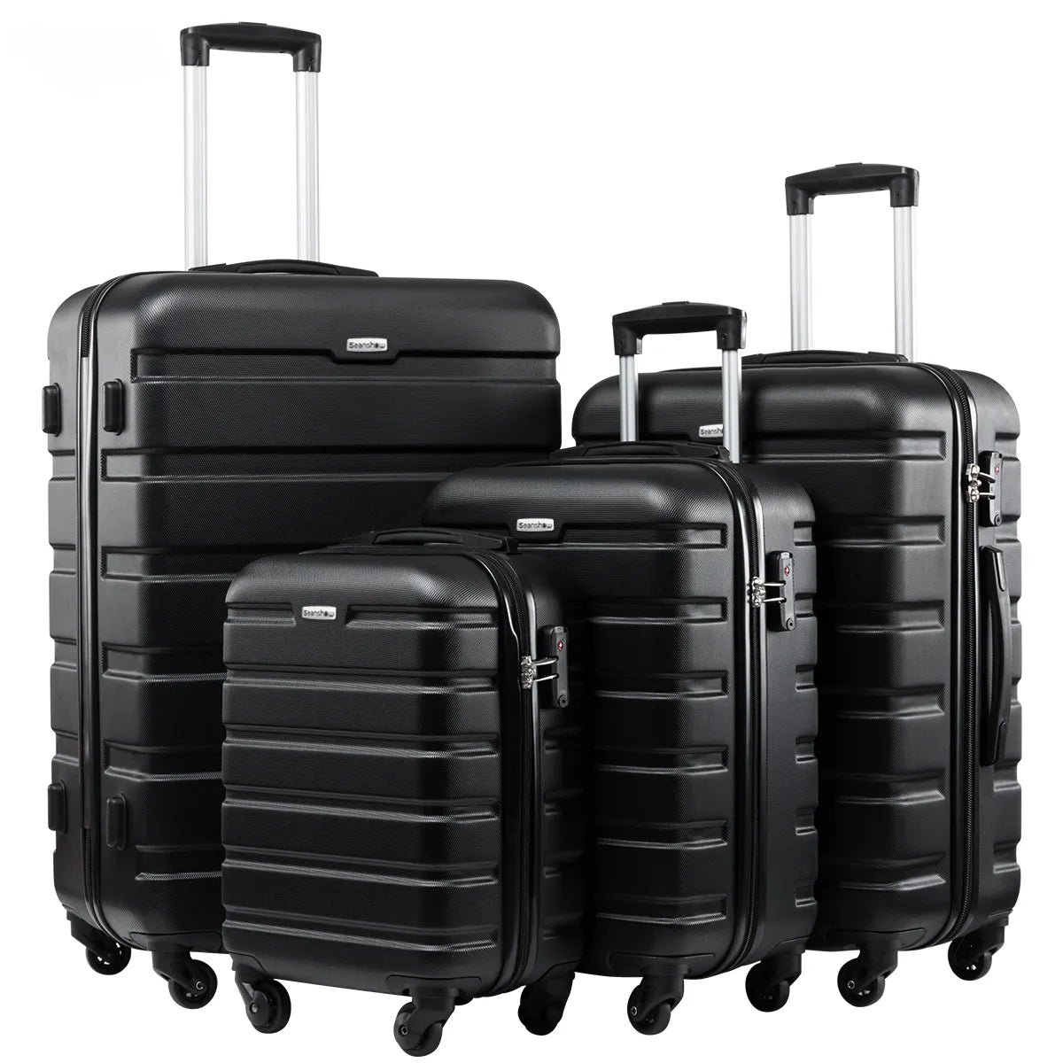 luggage sets suitcase on wheel spinner rolling luggage ABS+PC Customs lock travel suitcase set Carry on Luggage with Wheels