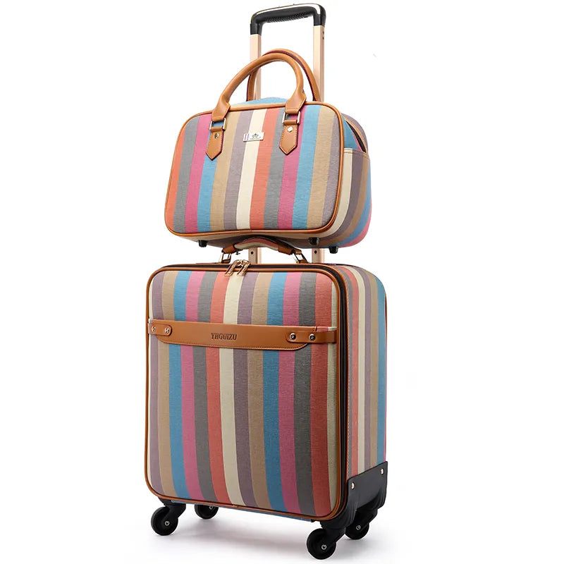 XQ 16"18"20"22"24"28" inch PVC travel suitcase female light trolley case universal wheel boarding luggage set male password box